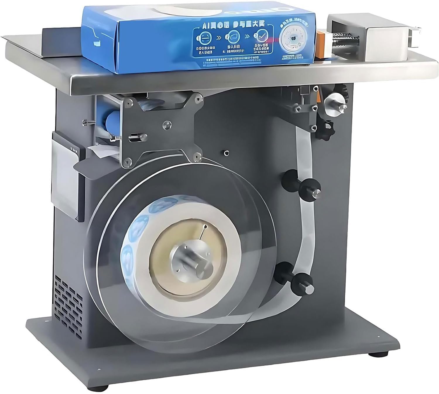 Etichettatrice semiautomatica ad angolo retto, controllo PLC, riconoscimento sensibile alla luce, 15-30 etichette al minuto per soluzioni di imballaggio efficienti