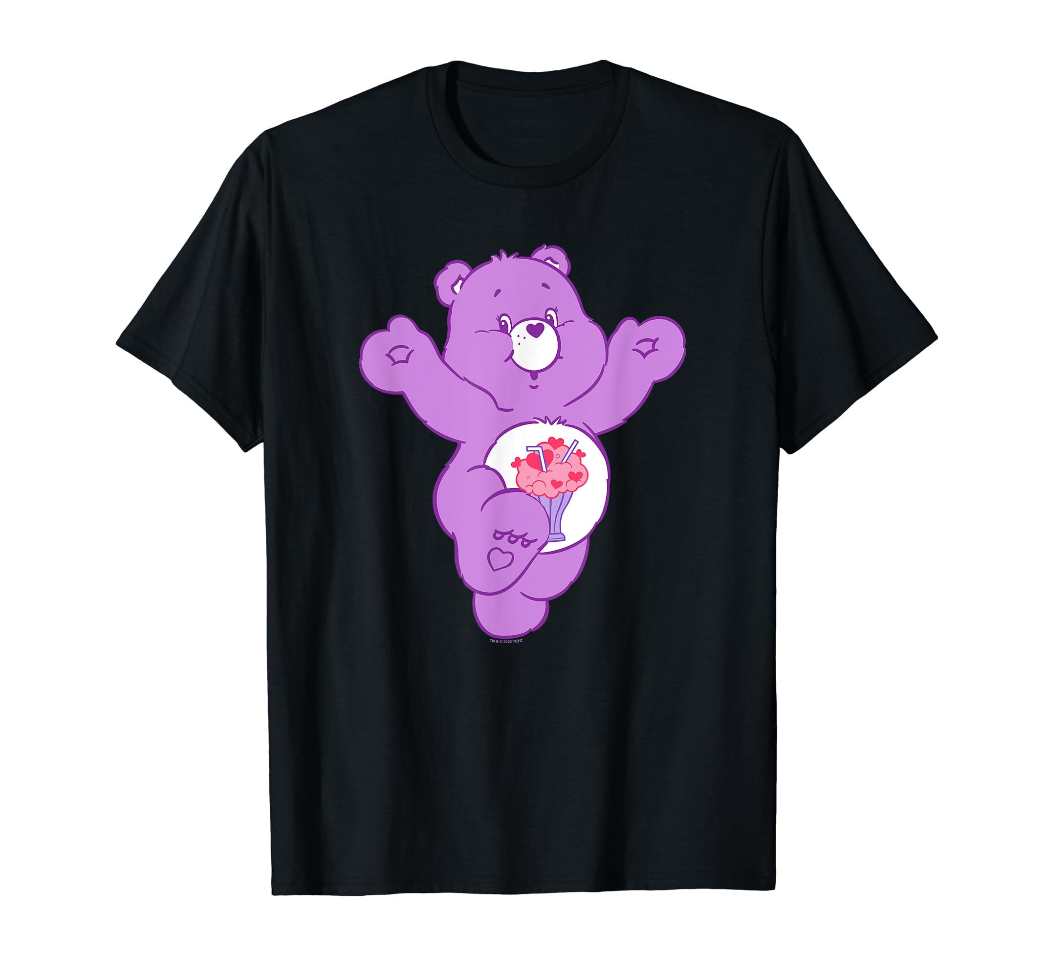 Care BearsShare Bear Milkshake Belly Badge Portrait T-Shirt