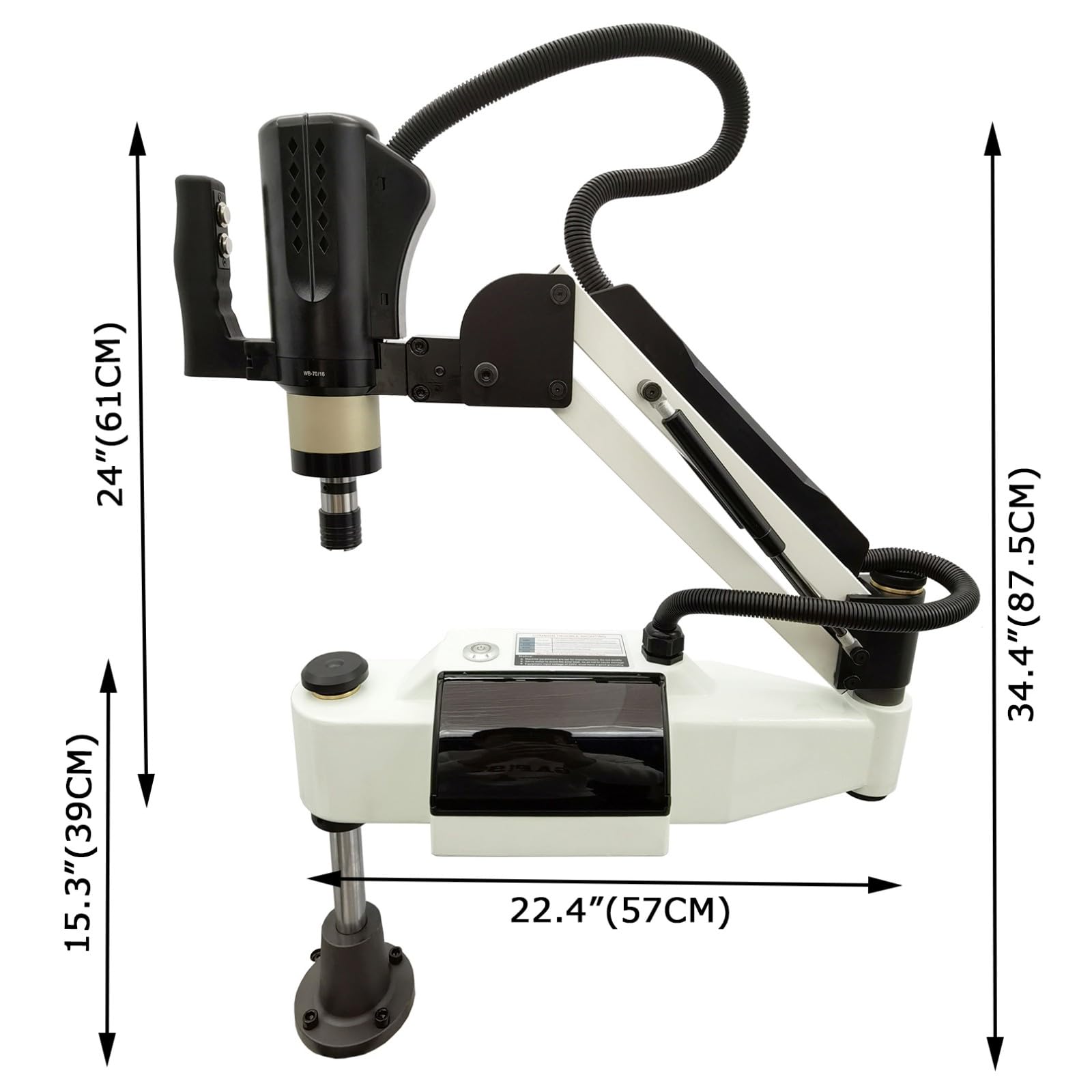 BEILOCKERY 220V Universal 360° Electric Tapping Machine, M3-M20 Tapping Threading Machine with Taps, 1200W 1-500RPM Drilling Milling Tapping Machine without Workbench