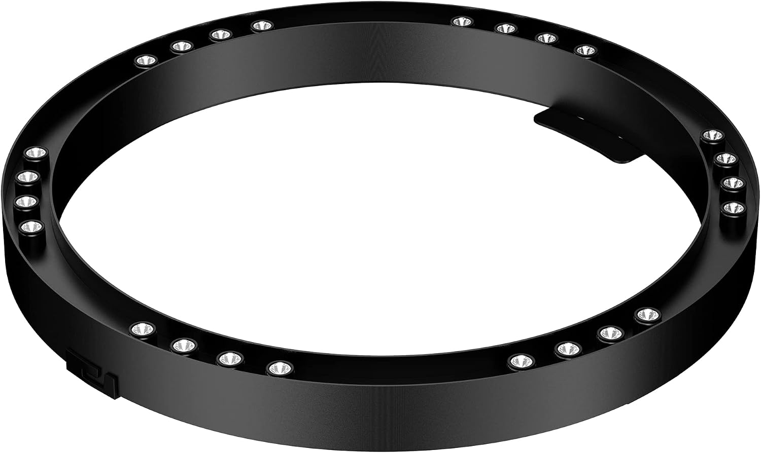 LEDMyplace 24W Modern LED Ring Flush Mount Ceiling Light, Matte Black Dimmable LED Light Fixtures, 3000K Warm White, 1200 Lumens, Farmhouse Ceiling Hanging Light for Living Room, Hallways, Bedroom