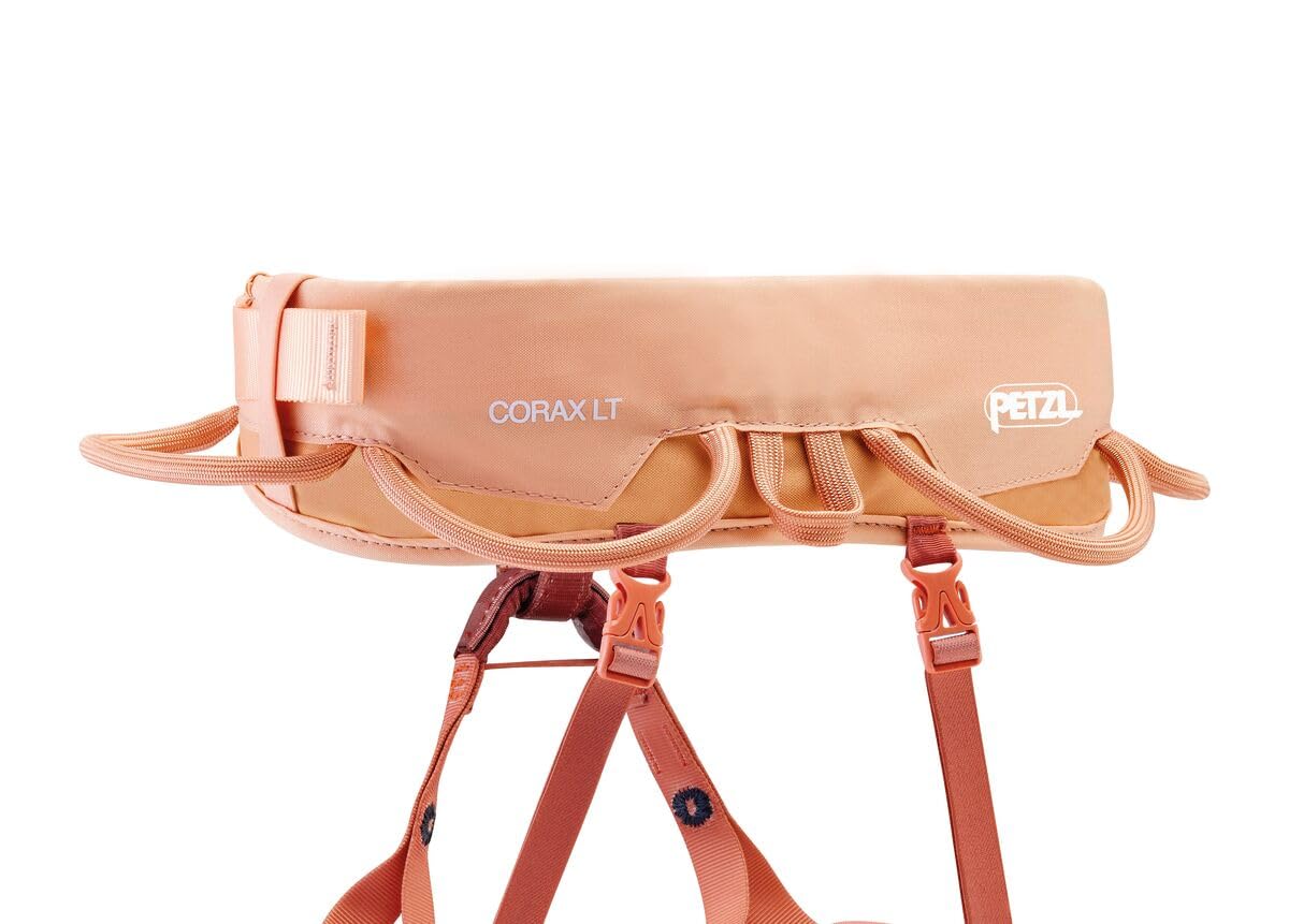 PETZL CORAX LT WOMEN HARNESS CORAL SAND XS pour adultes, avec format pratique, solution polyvalente