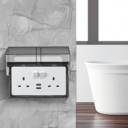 Miniatura 9 de LIFKICH Cubierta impermeable para enchufes, cubierta de protección para luces de pared, cubierta de enchufe de pared al aire libre, cubierta de