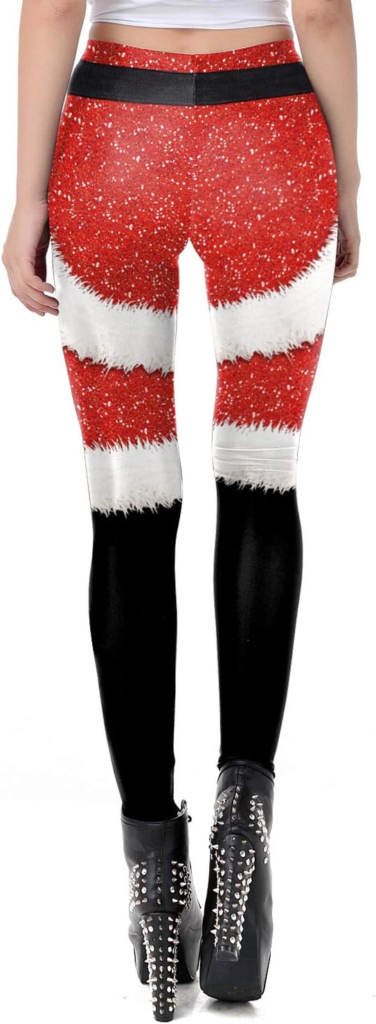 Jumppmile Women's Ugly Christmas Leggings 3D Print Costume Xmas Leggings - Image 3