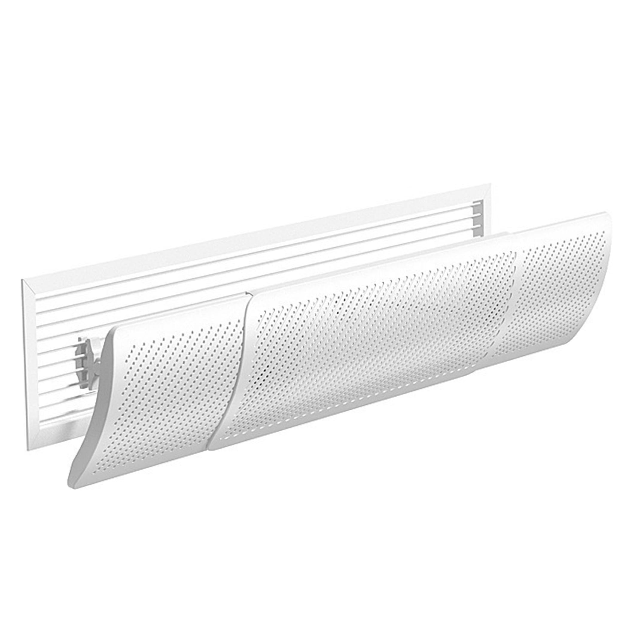 Monwssoe Wall Air Conditioners, Ac Wind Deflector, Air Conditioner Wind Deflector - Retractable Adjustable Anti-condensation Ac Vent Baffle, Fits 49-86cm Vents, White
