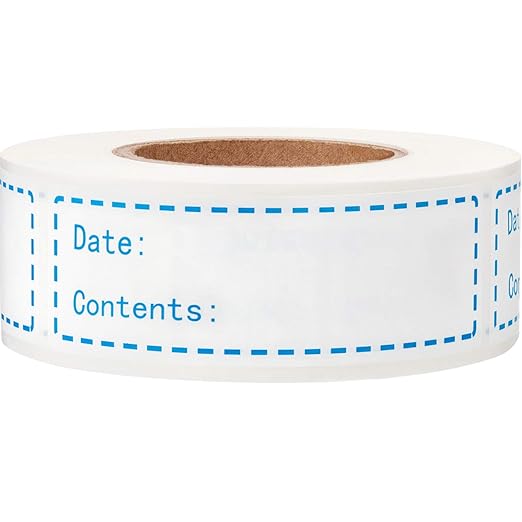 Removable Freezer Labels 1 x 3 Inch Food Storage Stickers Refrigerator