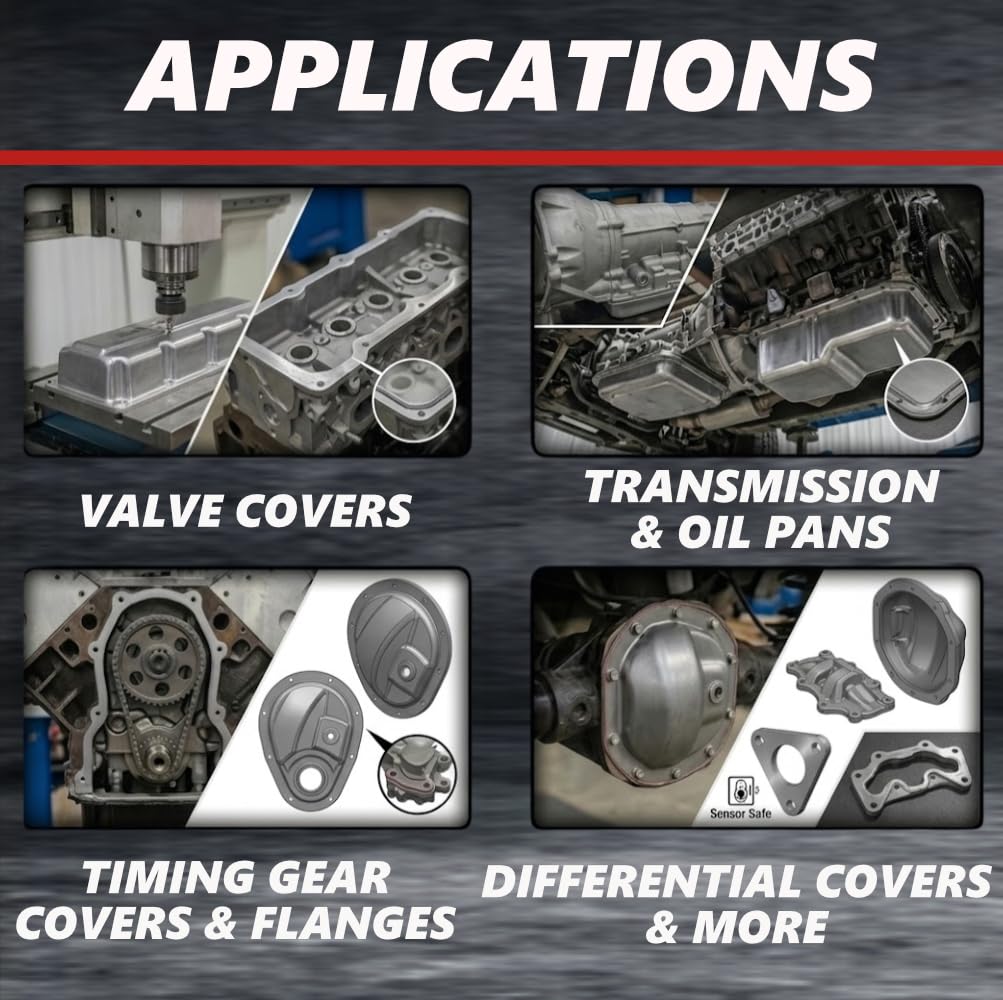 Dynatex DynaBlack RTV Silicone Gasket Maker 85g Tube - 500°F High Temperature, Sensor Safe, Low Odor, and Non-Corrosive Silicone Sealing Compound Made in the USA (6-Pack)