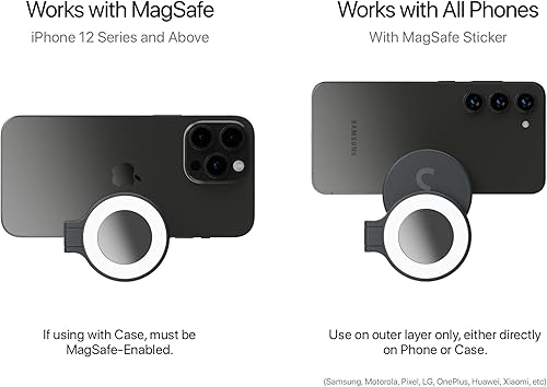 Miniatura 6 de ShiftCam SnapLight - Anillo de luz LED para selfie con cuatro ajustes de brillo y batería integrada, montaje magnético que se ajusta a cualquier