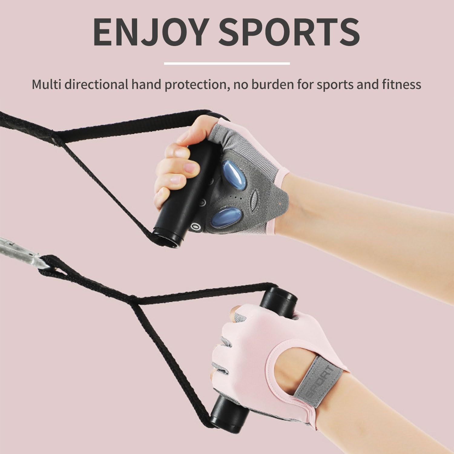 Guanti da allenamento da donna Guanti da palestra Guanti senza dita per sollevamento pesi Guanti da fitness leggeri traspiranti Guanti sportivi per ciclismo Esercizio Allenamento Arrampicata