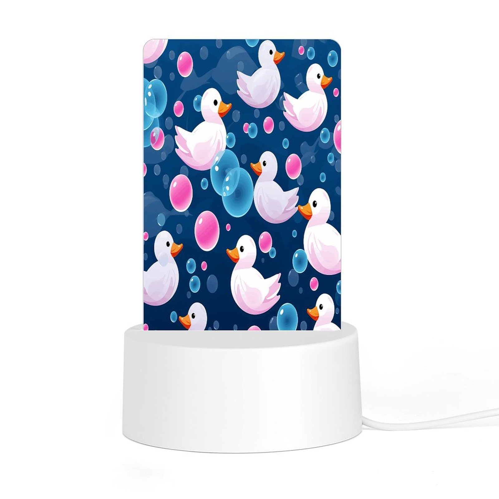 Adfgyerh Style Several Cartoon Ducks Night Light Acrylic Material Easy Installation, Home Decor Usb Interface Power Supply, Lamp For Restaurant Bar Cafe Room Decor