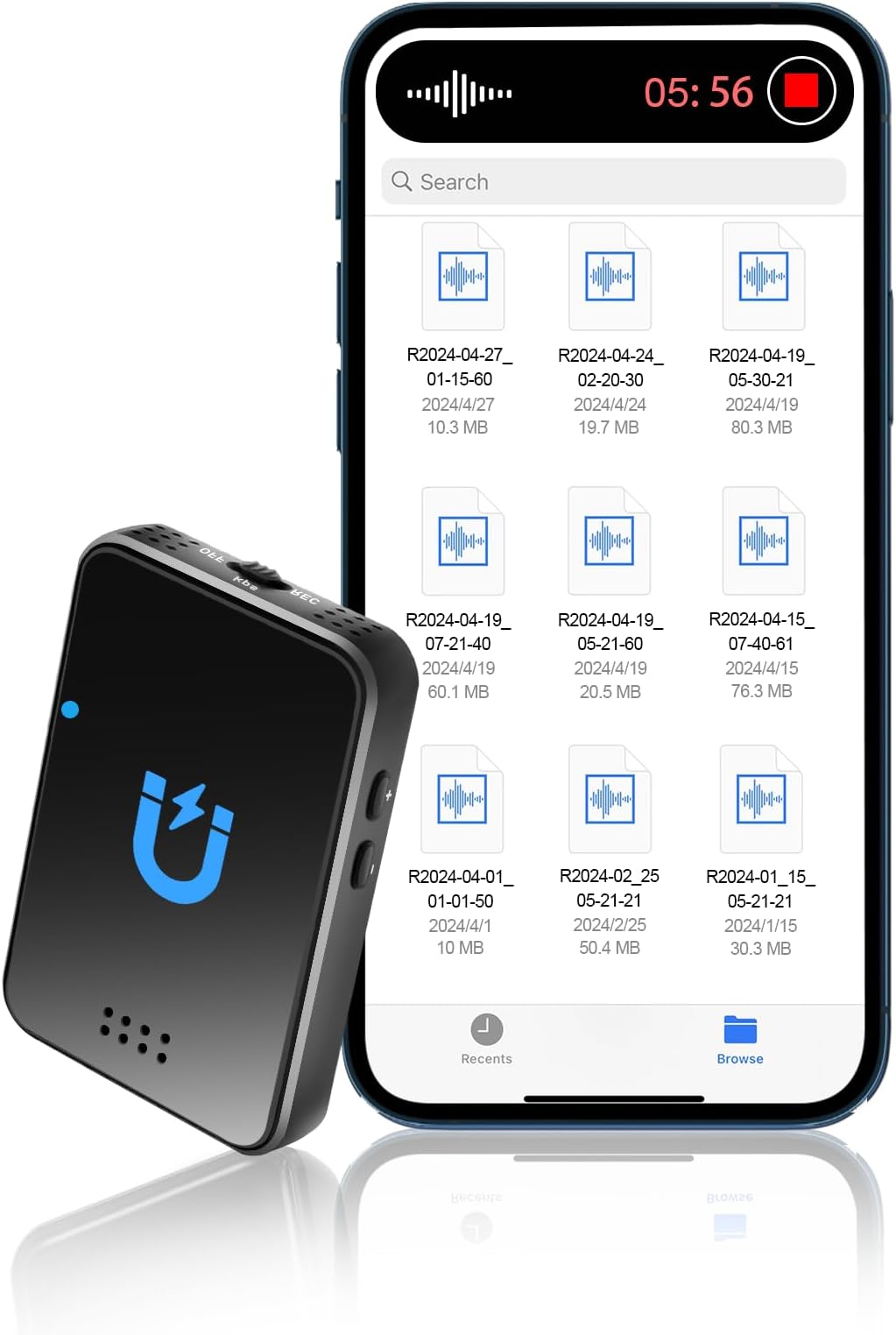 Digital Voice Recorder With Noise Reduction Voice Activation MP3 Music Player To Recording Triple Noise Reduction - View #5