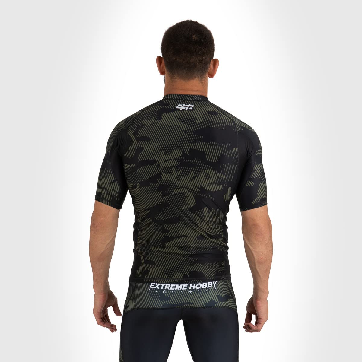 Rashguard Havoc, męski t-shirt sportowy, koszulka fitness, koszulka kompresyjna, koszulka z krótkim rękawem, koszulka funkcyjna, rozmiar 3XL, khaki