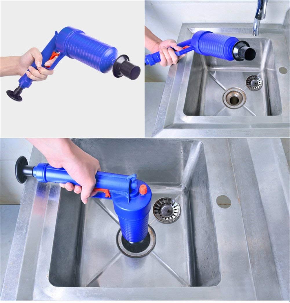 Pistola sturalavandini Aria compressa sturalavandino Pompa sturalavandini Professionale Sturatubature per Vasca da Bagno, Doccia Cucina Clogged Tubo Vasca Lavabo