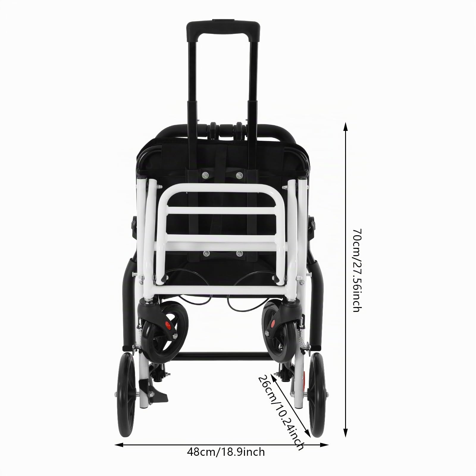 Silla de ruedas plegable ligera, silla de ruedas portátil de viaje, silla de ruedas de viaje para adultos y mayores, silla de ruedas plegable, hasta 100 kg