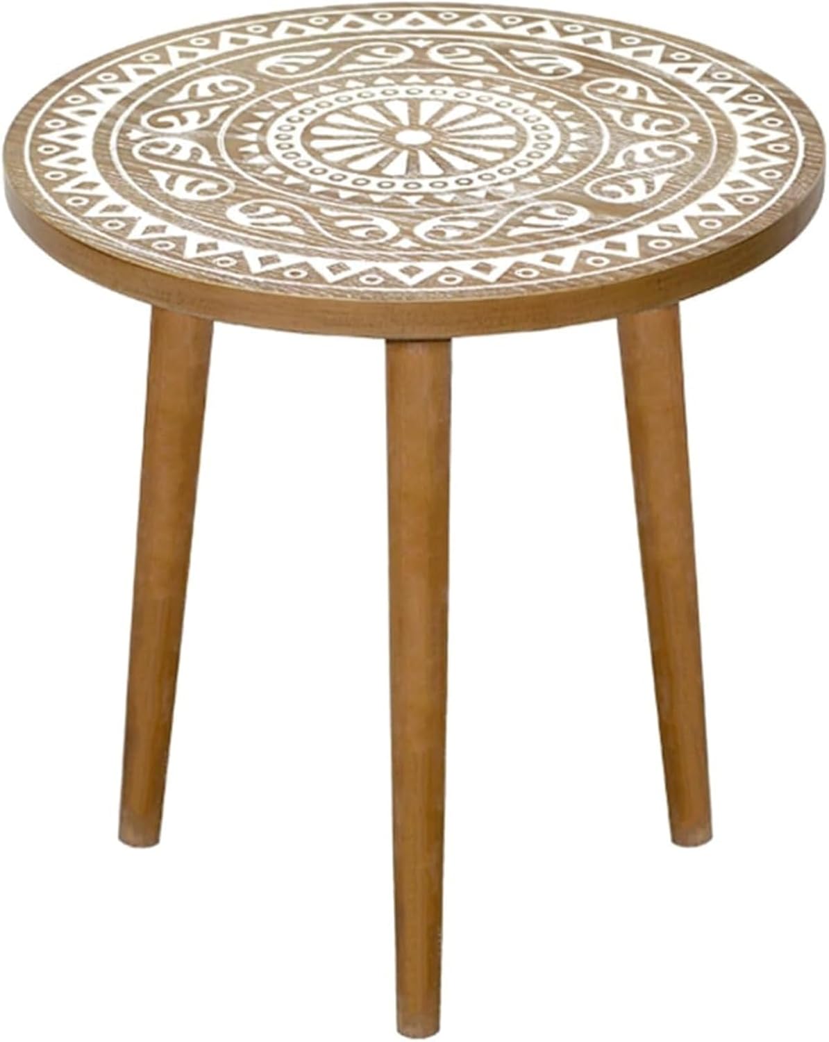 Aimery Office End Table Small Side Table, Vintage Wooden Coffee Table with Three Legs, Round Art Negotiation Table for Flower Shop Homestay Balcony (Size : 50 * 56CM)