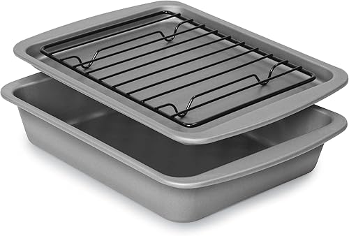 Miniatura 2 de G & S Metal Products Company OvenStuff - Juego de 3 piezas para hornear de tamaño personal, bandeja para galletas y estante para asar, juego de 3