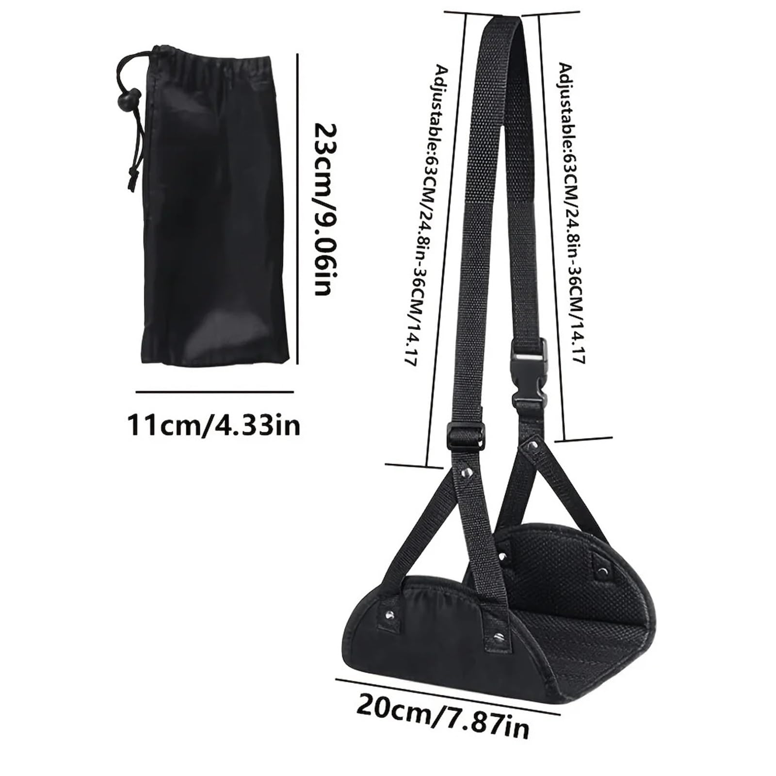 Poggiapiedi for aereo for portatile Cinghia regolabile Poggiagambe for amaca leggera for viaggi