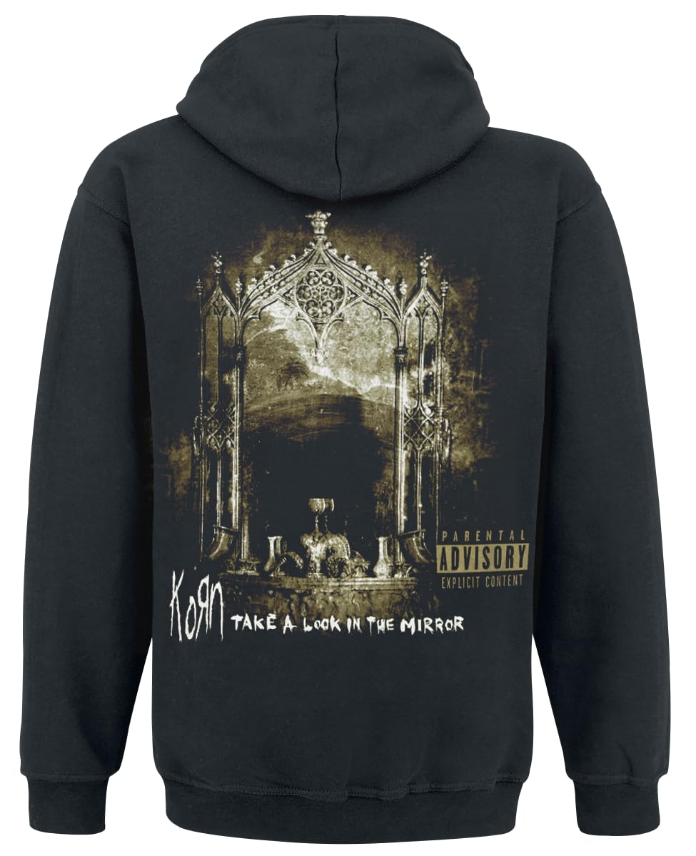 Korn Mirror Cover Männer Kapuzenjacke schwarz Band-Merch, Bands