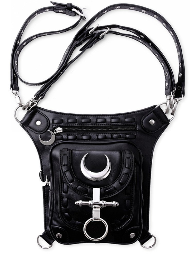 Restyle Gothic Occult Punk Lunar Moon Hip Bag Festival Handbag Pouch
