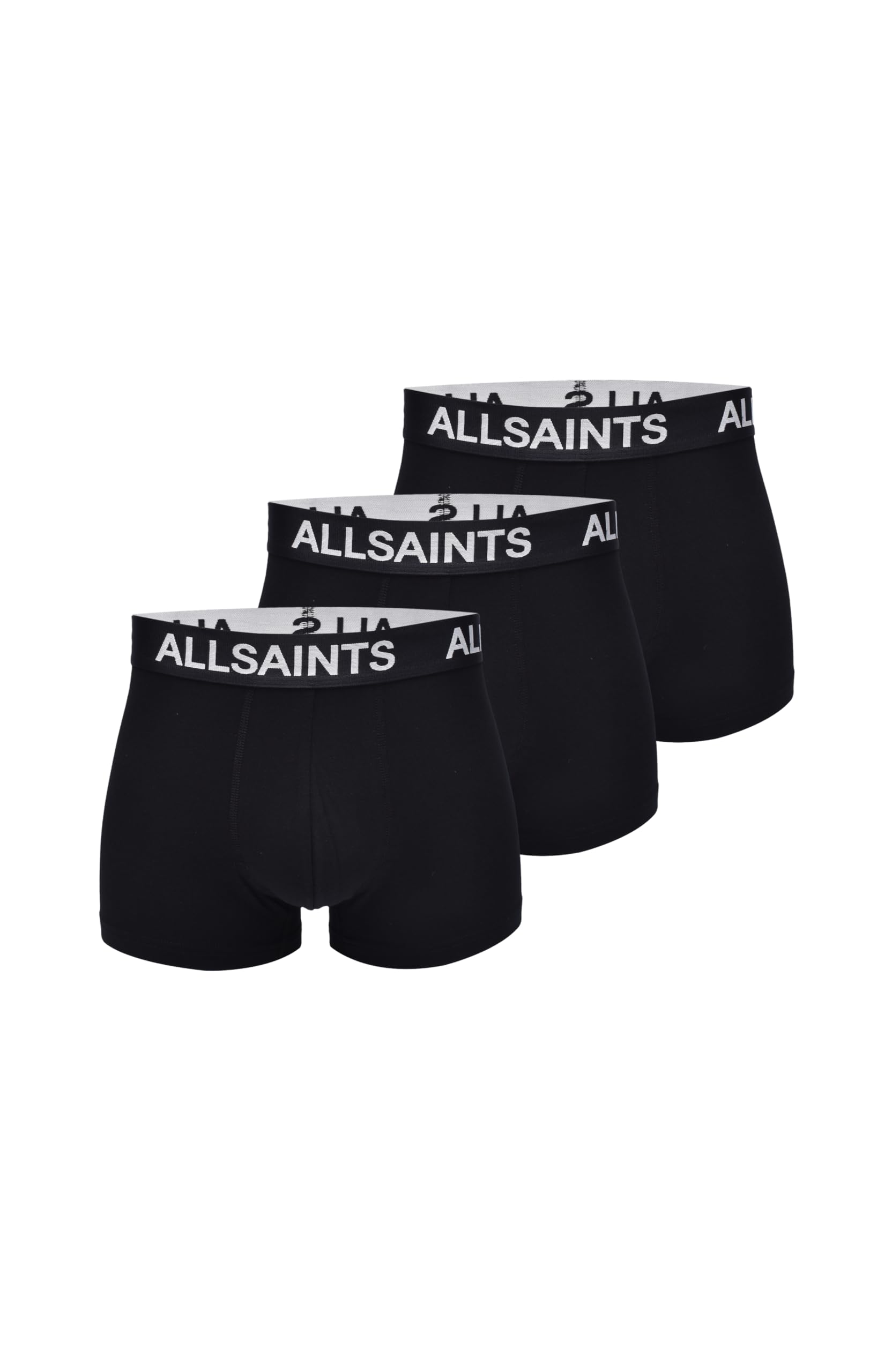 AllSaints mens Standard 3pk Organic Cotton Trunk (Contour Pouch)