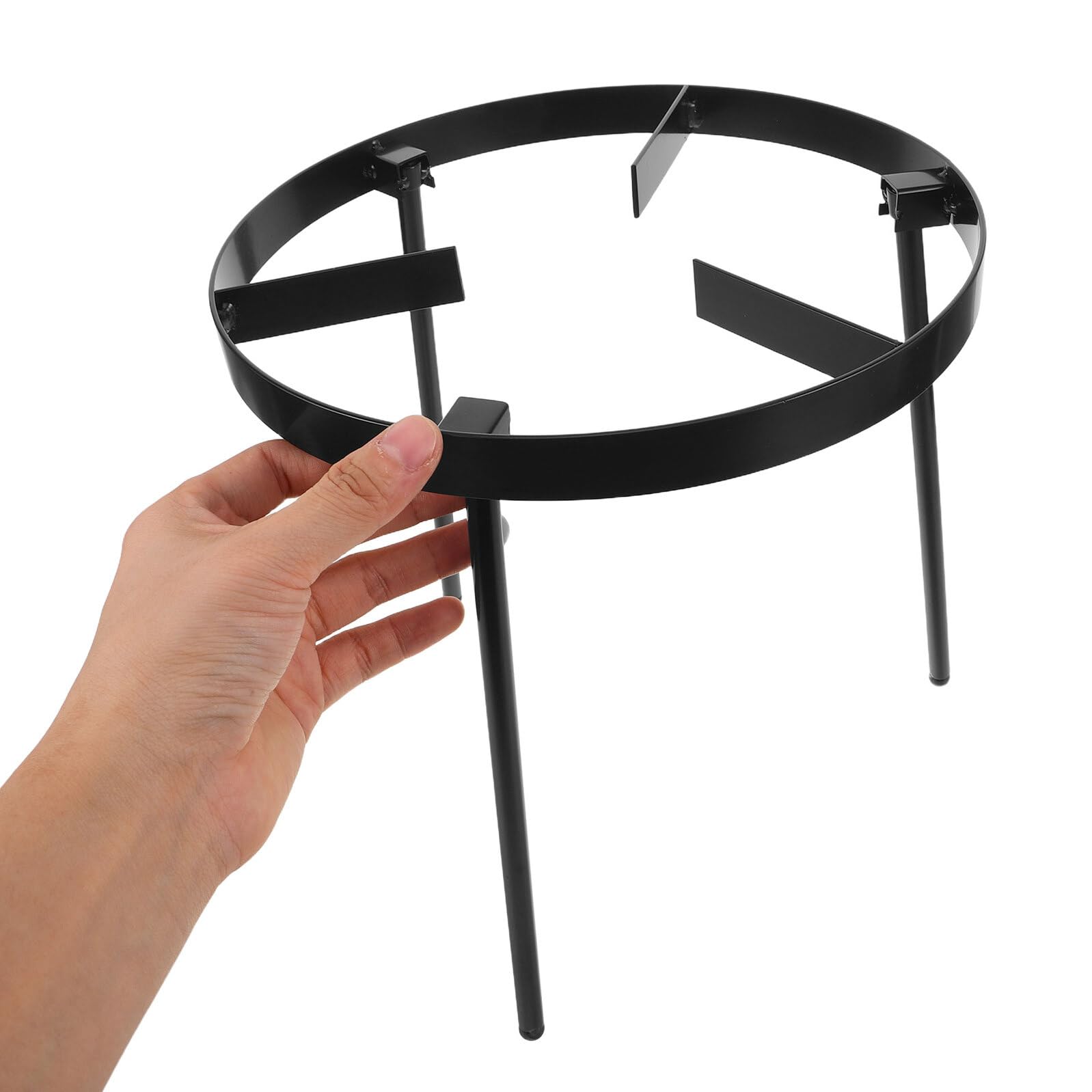 GARVALON Trípode para Cocina de Camping de Hierro Fundido Resistente la Intemperie Soporte Portátil para Barbacoa Fogatas al Aire para Picnic y Reuniones Familiares