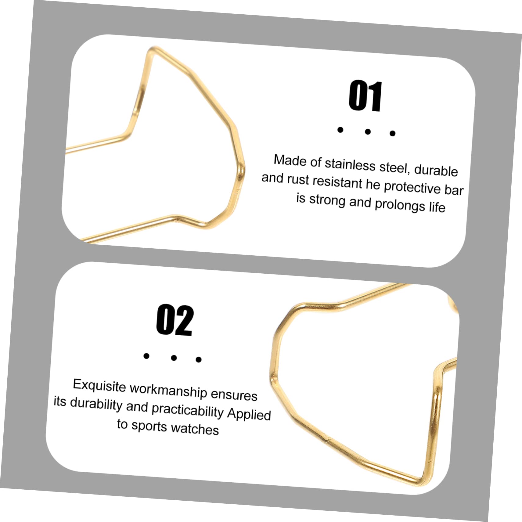 DOITOOL 4 Pièces Montre Pare-Chocs écran en métal Accessoires de Protection Montres Coque de Protection Garde de en Acier Inoxydable Garde de Robuste Cadran Protecteur dw5600
