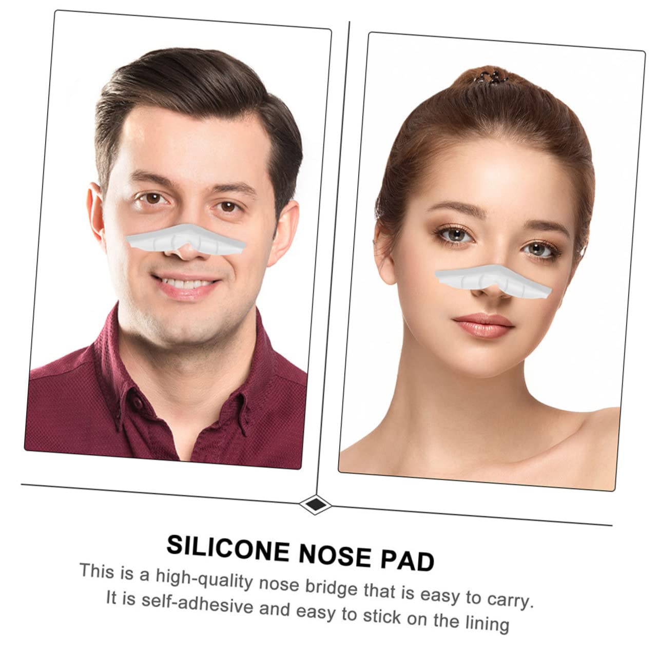 NUOBESTY 100pièces Coussins De Silicone pour Nez De Anti-buée pour Masques Et Lunettes Prévention Buée Et Claire Conditions Froides