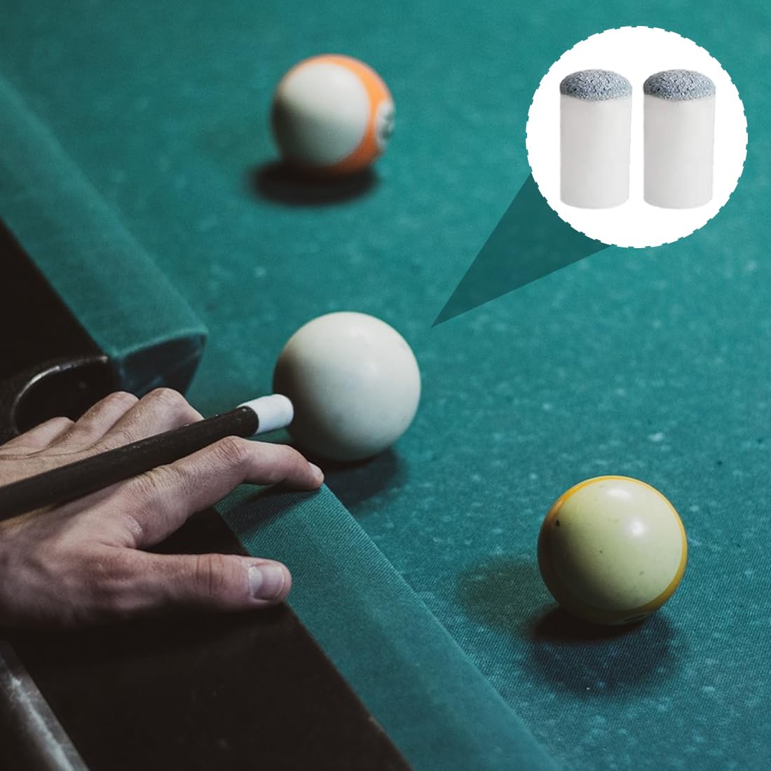 20 Puntali Per Stecca Da Biliardo 13mm - Ricambio In Pelle E Plastica Per Appassionati - Foto 6