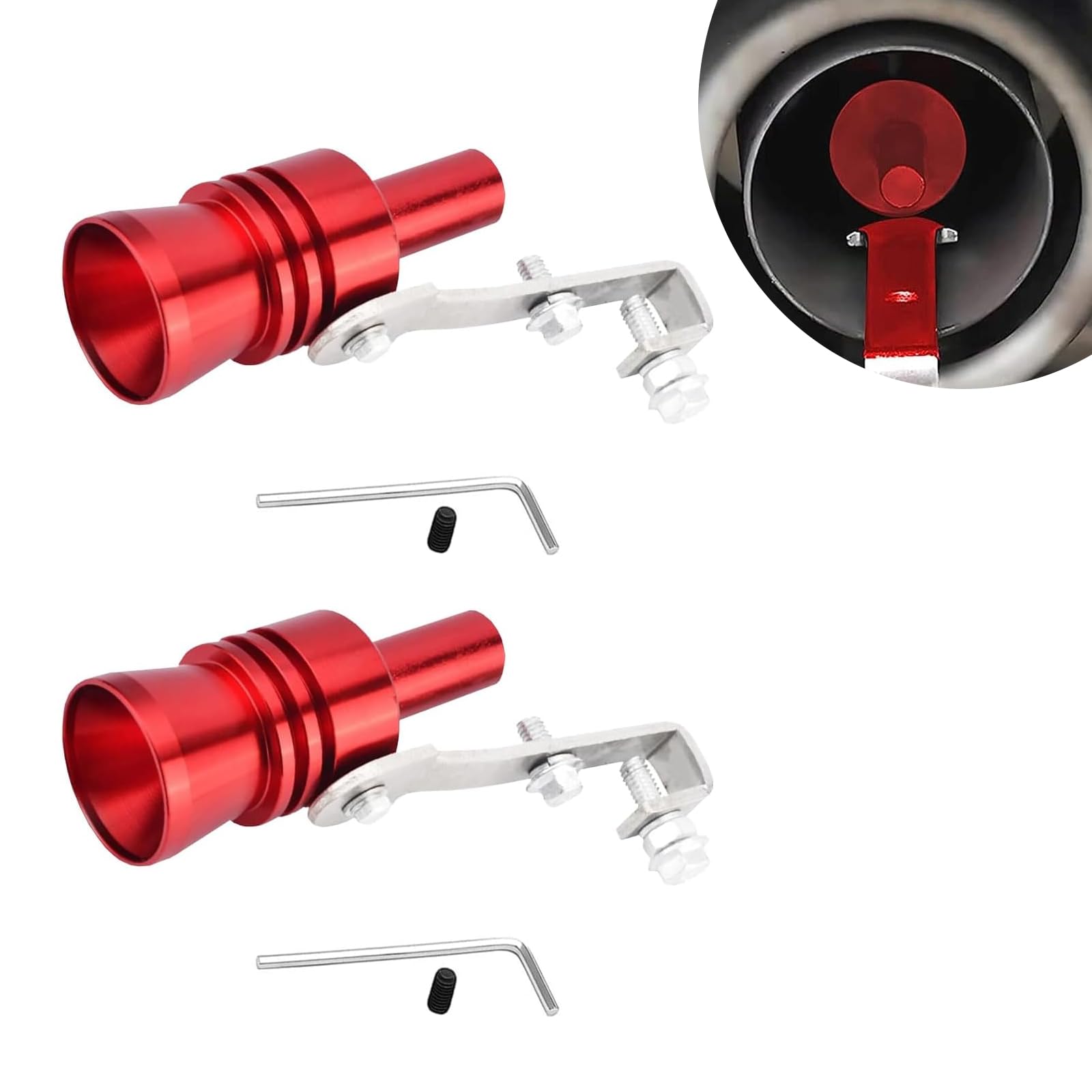 2 Pcs Turbo Simulator-S, Exhaust Whistle, Universal Car Muffler, Universal Turbo Exhaust Whistle For Car Exhaust Pipe 80234109
