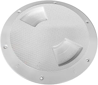 Sea-Dog Textured Quarter Turn Deck Plate - White - 6