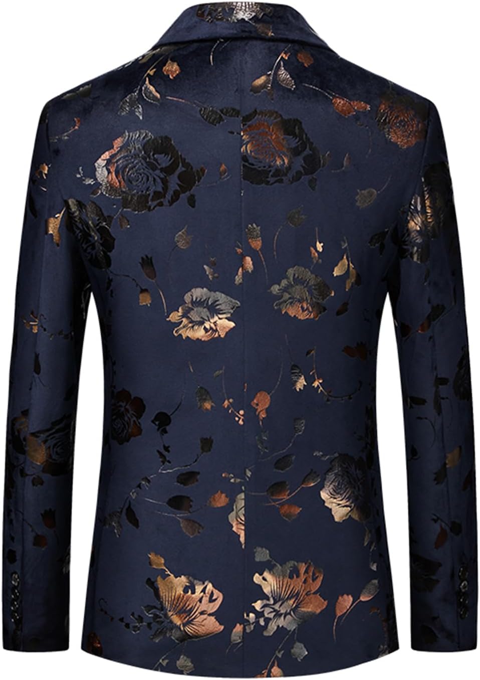 UNINUKOO Mens Floral Tuxedo Suit Jacket Casual Dress Party Flower Pattern Blazer for Men