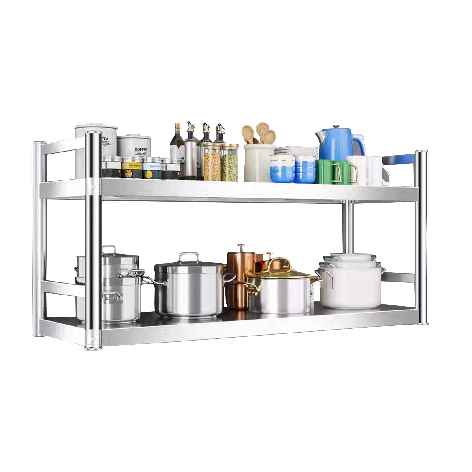 Étagère de rangement murale anti-chute pour optimiser les petites cuisines