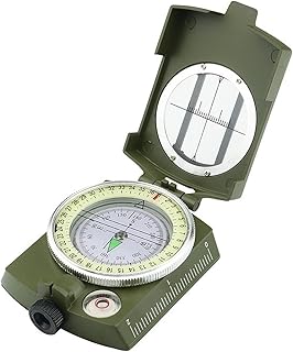 Military Sighting Compass, Luminous Compass, Survival Military Lensatic Sighting High-Precision Compass for Outdoor Activities
