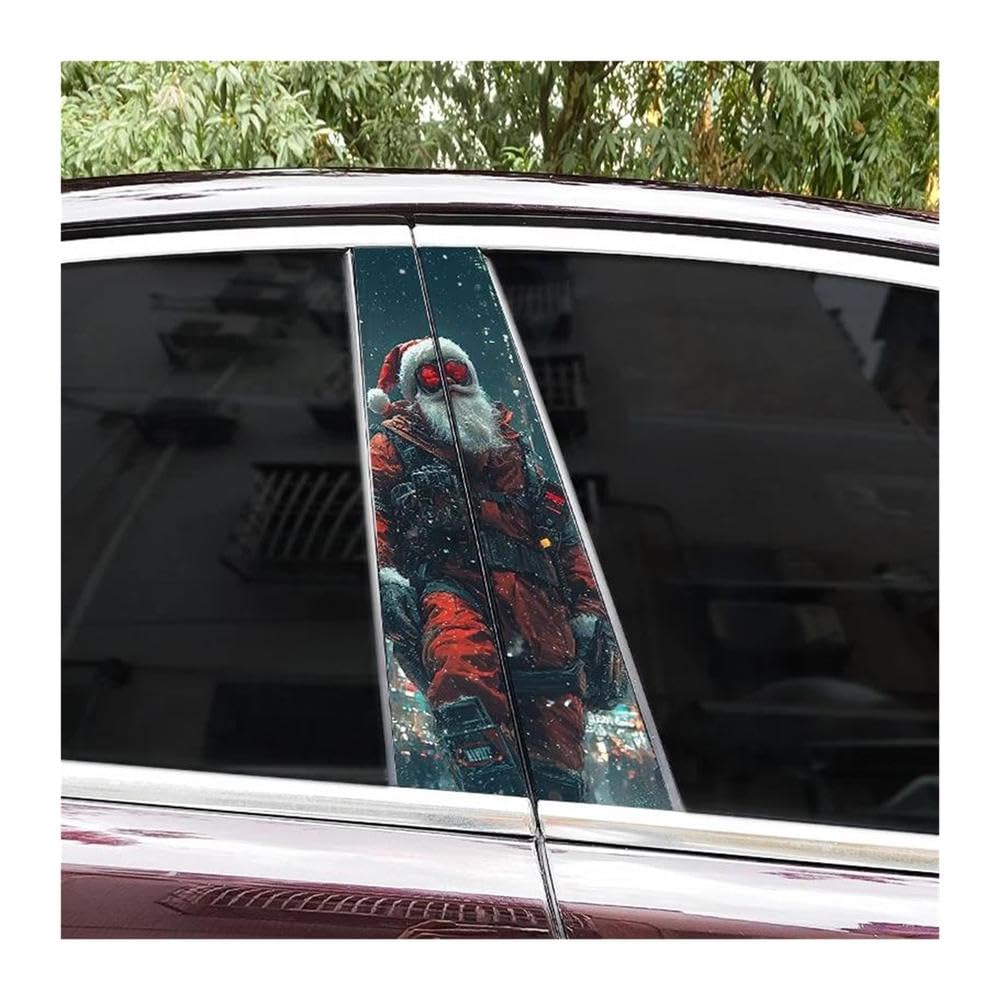 Autocollants étanches pour montant B de voiture protection vinyle décoration Père Noël