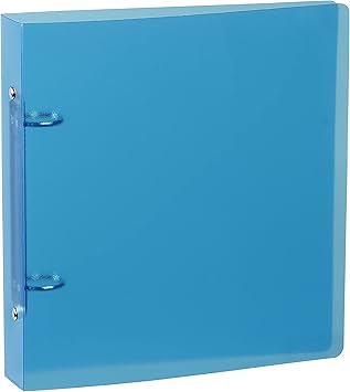 Raccoglitore A4 Viquel - 4 Anelli | Copertina Morbida Personalizzabile | Made In France | Blu Traslucido