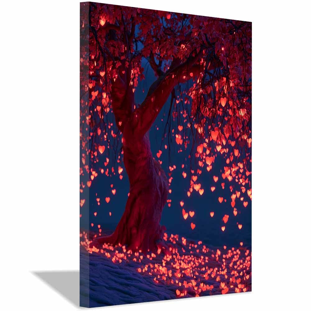 PUQAAEO Tree Of Life Wall Art Teals Mist Tree Modern Abstract Print Poster,Aesthetic Wall Art For Farmhouse Home Wall Hanging Decoration Supplies(Multicolor)-60x90cm Framed