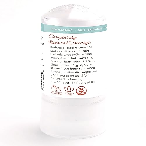 Miniatura 4 de Natural Elephant Alum Stone - Desodorante en barra de 212oz 2 onzas piedra de sal natural sin perfume sin aluminio para hombres y mujeres paquete de
