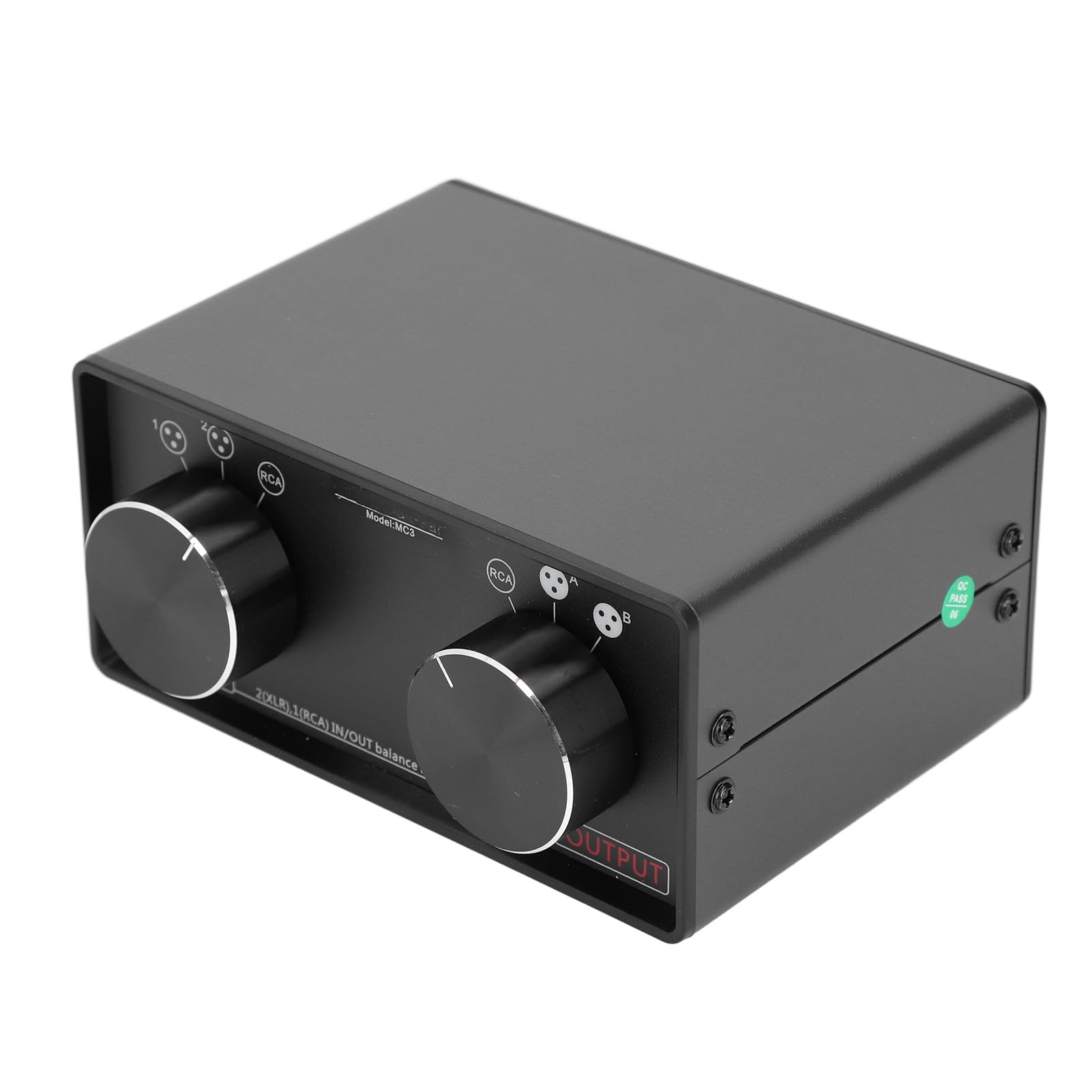 Convertidor de Interruptor de Sonido Estéreo XLR, Distribuidor de Sonido Pasivo, Puertos Chapados en Oro, para Ingenieros de