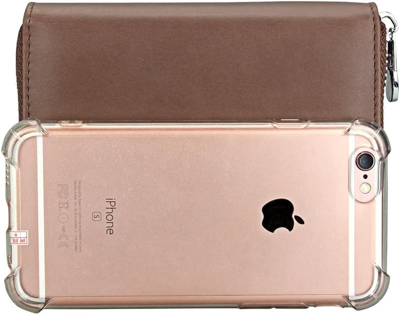 boshiho RFID Blocking 24 Slot Credit Card Holder Wallet Real Leather Multi Card Organizer Wallet with Zipper - Image 6