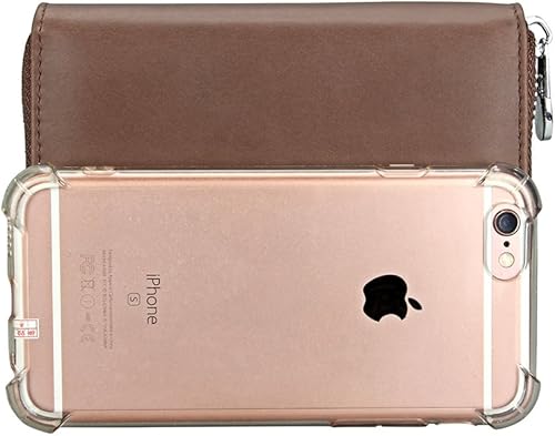 Miniatura 6 de boshiho Cartera con bloqueo RFID de 24 ranuras para tarjetas de crédito, de piel auténtica, organizador de múltiples tarjetas, con cremallera