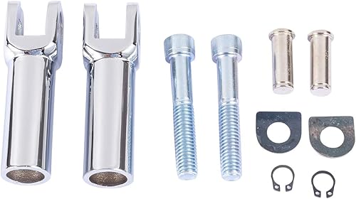 Miniatura 7 de Kit de soportes para estribera de pasajero de 3-38 pulgadas, soportes para clavija de pie, horquilla para Harley Davidson Softail 2000-2017 (negro)