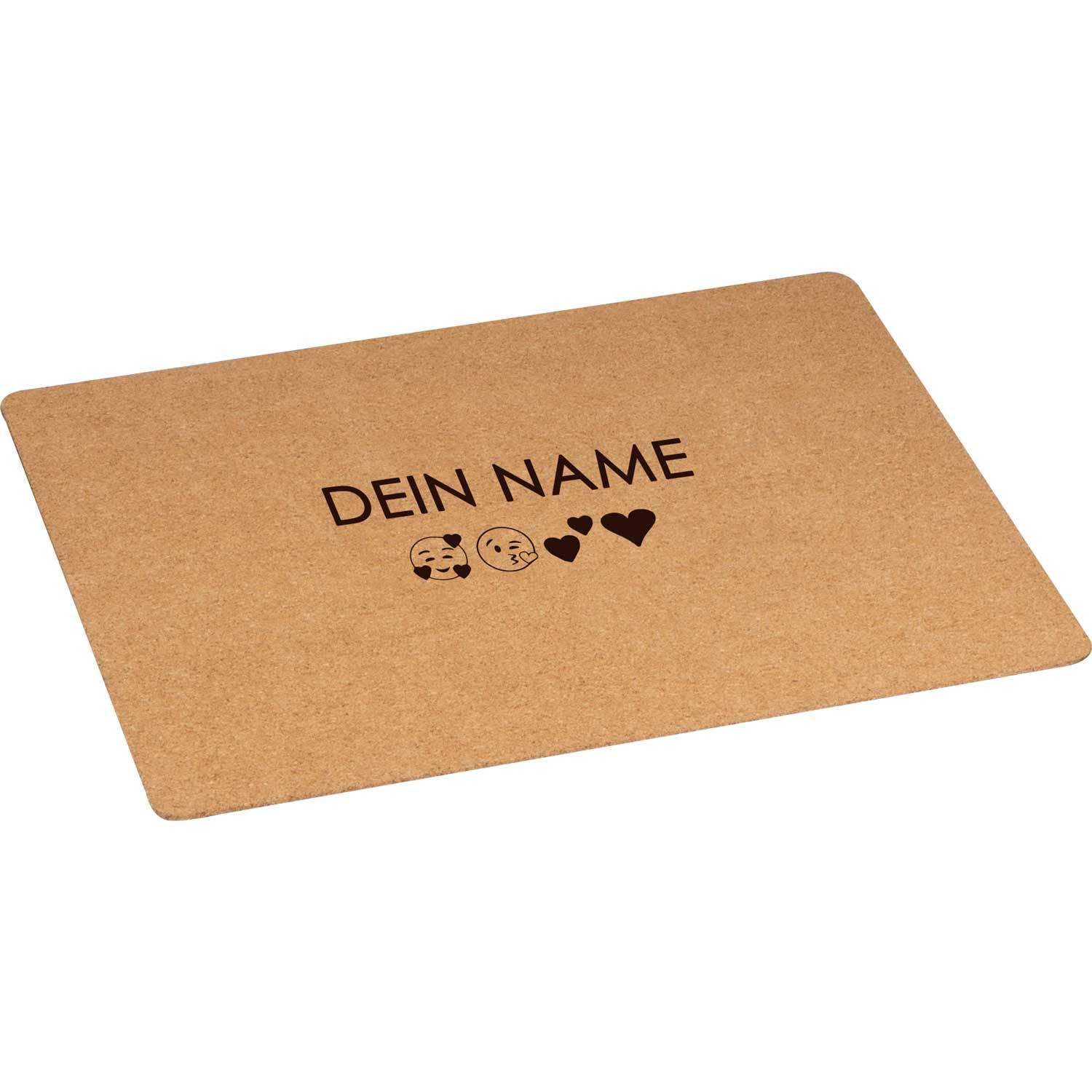 Kork Tischunterlage mit Gravur | Platzset mit Wunschname | Platzdeckchen mit Name | Personalisierbares Tischset | Abwaschbar | Wiederverwendbar (50)