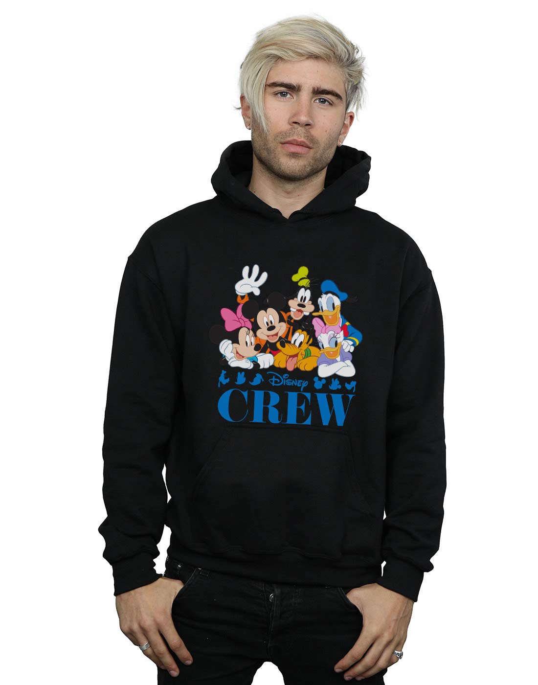 Absolute Cult Men's Black Disney Mickey Mouse Disney Friends Hoodie Medium