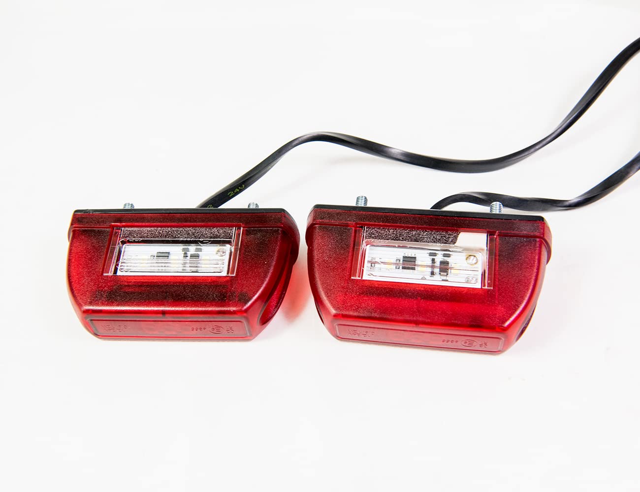 2 luci di posizione a LED, 12 – 24 V, 2 colori: bianco, rosso, per rimorchi, roulotte, ecc.
