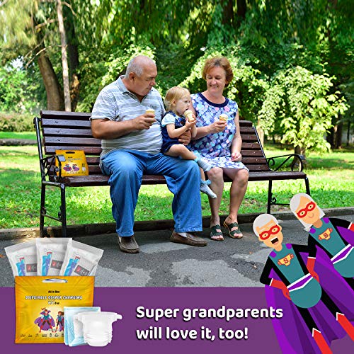 Disposable Diaper Changing Kit to Go | Contains 3 Individual Packs | Perfect for Travel | Portable Baby Changing Essentials Must Haves(3)