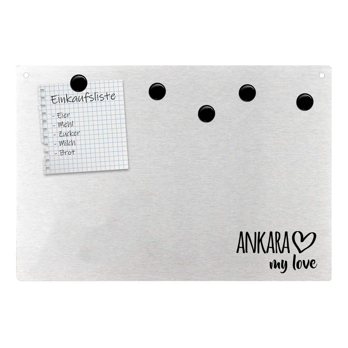 Huuraa Magnetic Board Ankara My Love Pin Board Size 42 x 30 cm for All Fans of Ankara Turkey Gift Idea for Friends and Family