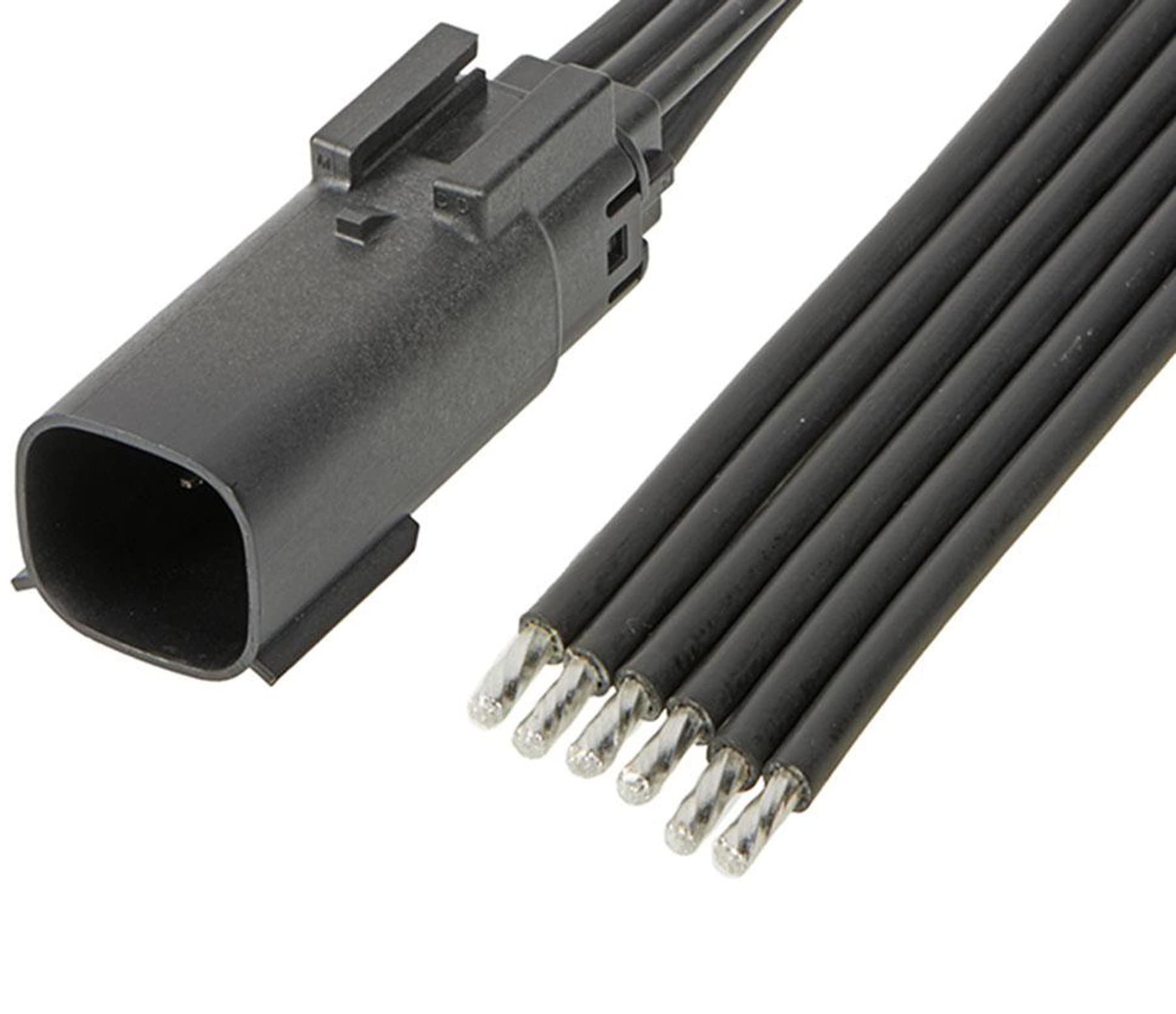 ELITE.CITI 6-PIN MX150 Sealed 22.0A Male to Pigtail Harness Connector 12" Wire Length 14AWG