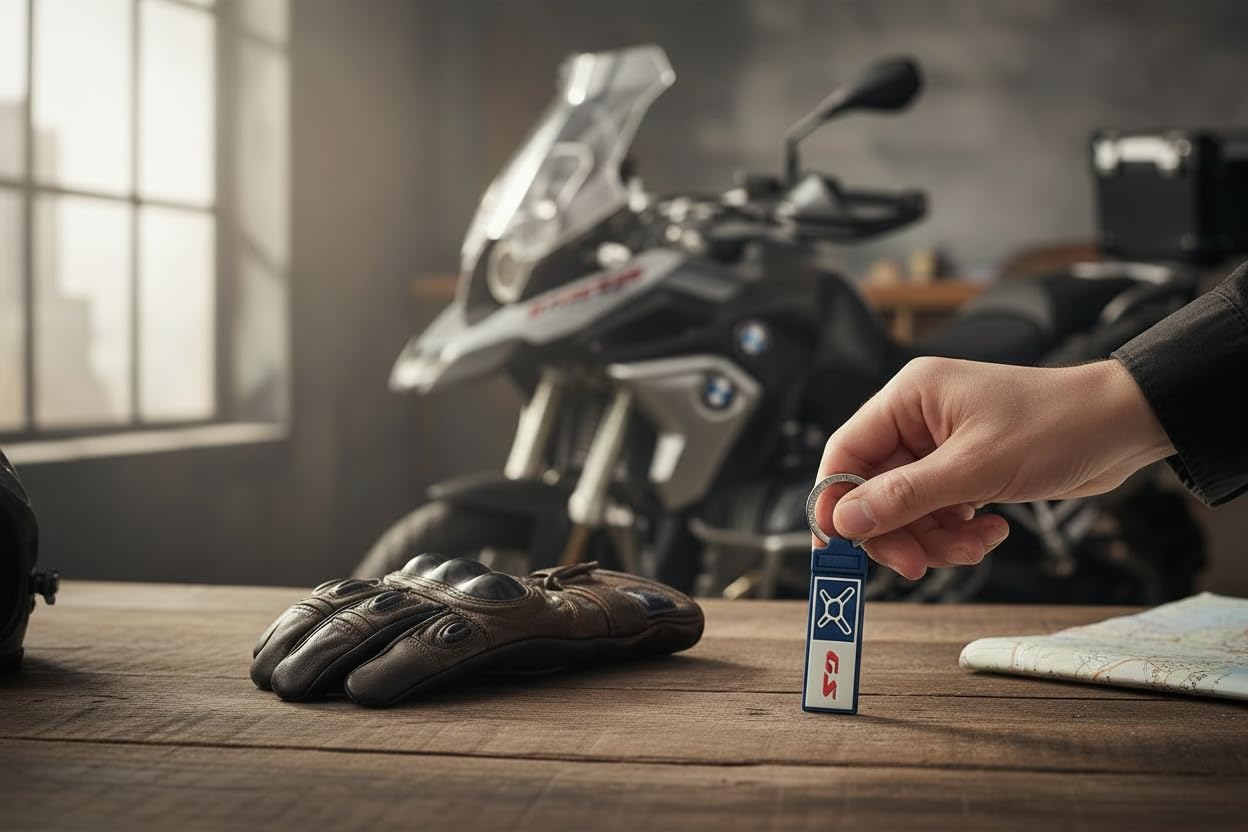 BMW Llavero Original M Motorsport con Logo GS, Nylon Resistente, Anilla Metálica, Diseño Deportivo, Negro y Blanco - 5