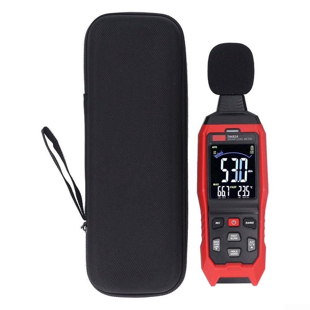Medidor de decibelios profesional de rango de 30 a 130 dB, monitor de ruido de mano con pantalla LCD, ideal para oficina, estudio y escuela, material ABS