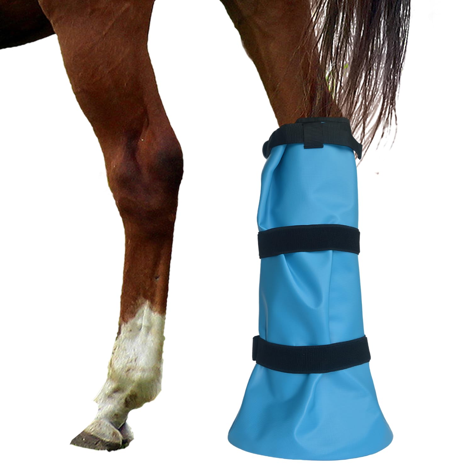 yeezo Easy Use Hoof Soaking Boot for Horse Soaker Bag Equine Soaking Boot Hooves Care Treatment Bucket Soaker Sack with EVA Pad and 2 Elastic Bands-image-43