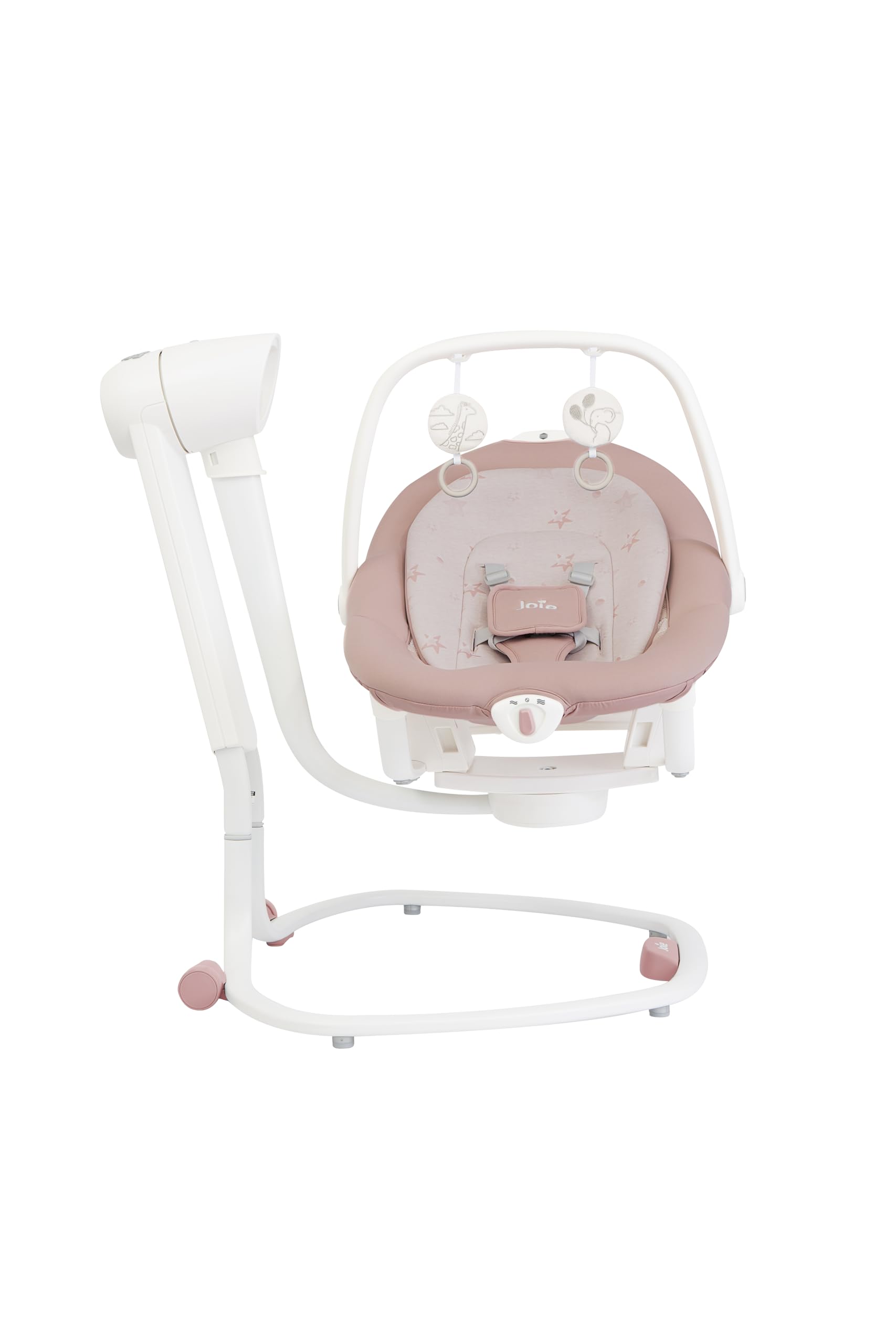 Joie serina™ 2in1 altalena per neonato, seduta rimovibile con funzione dondolo, 6 velocità di oscillazione, 3 posizioni di reclinazione, barra giochi – dalla nascita a 6 mesi (0–9 kg), cosmo lola